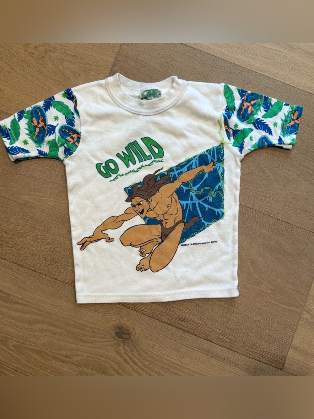 Kids Vintage Tarzan Disney Graphic Tee Cotton